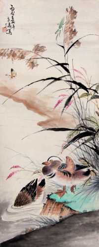 王雪涛 丙戌（1946年）作 花鸟 镜心